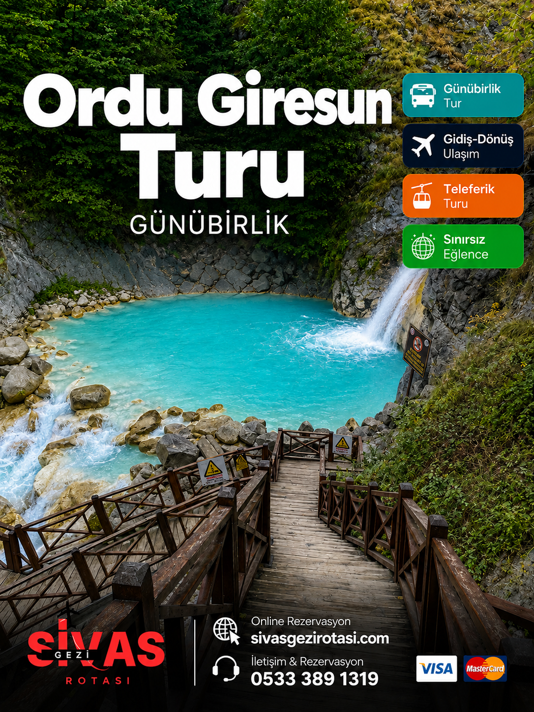 Sivas Çıkışlı Ordu Giresun Günübirlik Turu